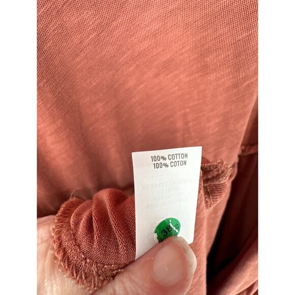 Aerie Dress Womens XL Pink Maxi Tiered Flowy Comfy Casual Cottage Boho Cotton - Picture 4 of 7